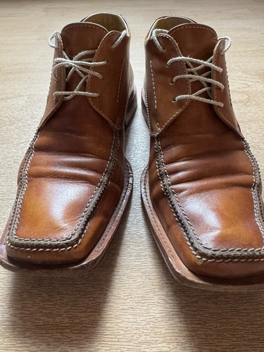 Elegante braune leder herren - elegante,